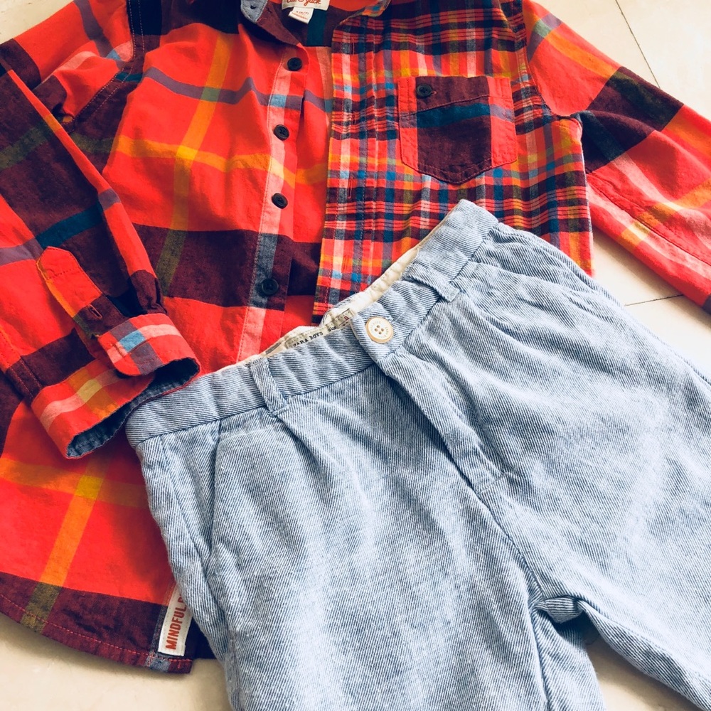 Matching set of shirt and shorts for boys